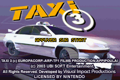 Taxi 3 screenshot 3 for GameBoy Advance